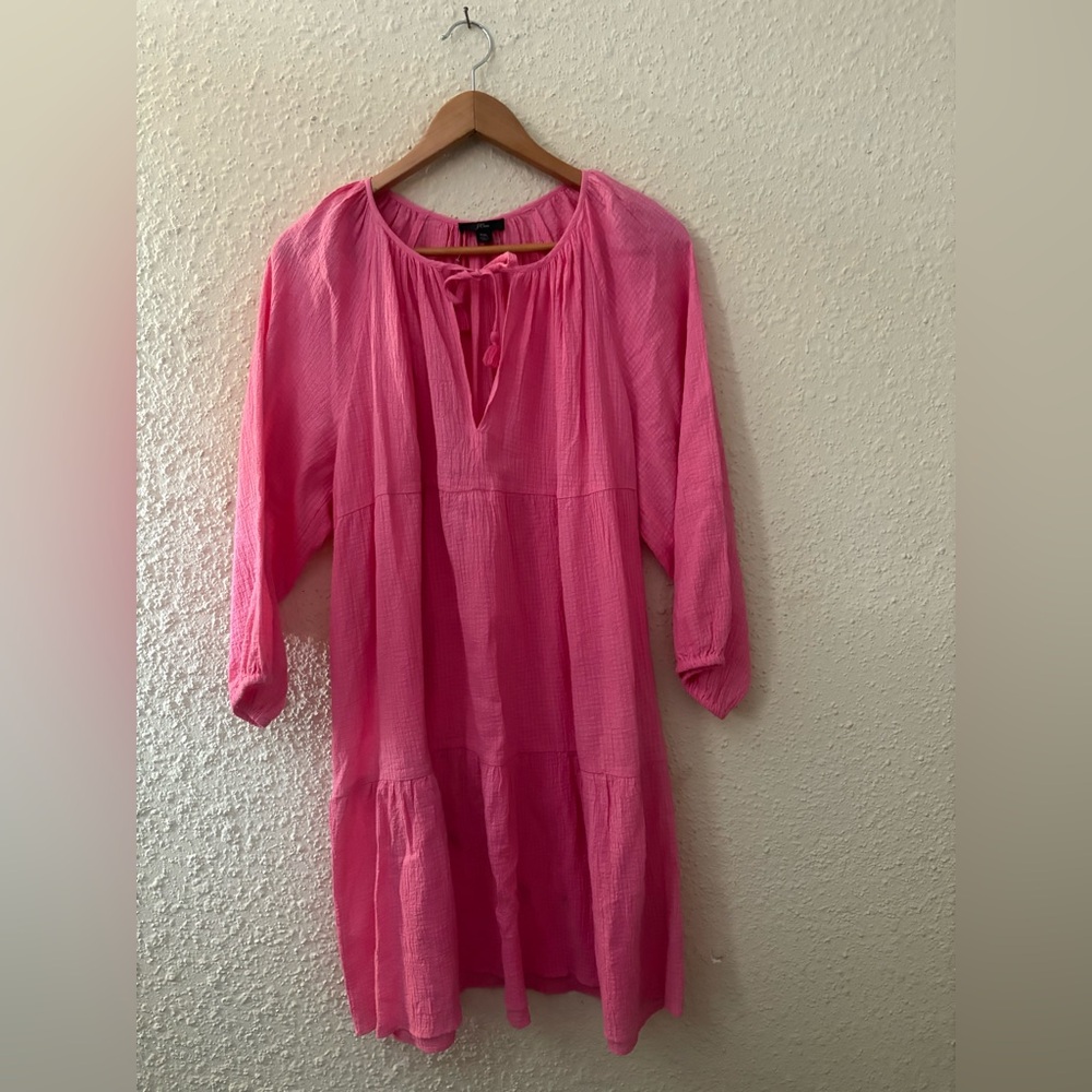 J. Crew Bright Pink Maxi Dress